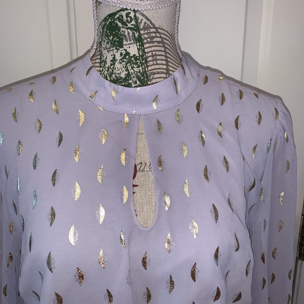 Adorable NWT ModCloth Chiffon You Mock Neck Dress - Picture 3 of 9